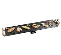 Bestron Plancha électrique, Barbecue electrique XXXL avec revêtement anti-adhésif, Gril de table pouvant jusqu'à 10 personnes,Surface de cuisson extra longue, Asia Lounge, Couleur: noir