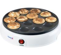 Bestron Poffertjes Maker au design rétro, Mini crêpière, avec revêtement antiadhésif, Sweet Dreams, 800 W, blanc