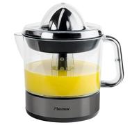 Bestron Presse-Agrumes, 0,7 L, Pichet Amovible, Couvercle Transparent, Deux Cônes de Pressage pour Petits et Grands Agrumes, Moteur à Deux Sens de Rotation, 40 W, Couleur : Gris métallisé foncé
