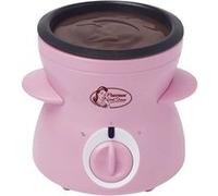 Bestron Fondue au chocolat pour 2 personnes, appareil a fondue au chocolat avec y compris 10 brochettes, 10 fourchettes et 1x spatule, mini-fondue, 25 watts, Couleur: Rose