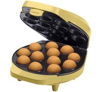 Bestron Appareil à cake pop au design rétro, Inclut un support à cake pop, fourchette & 12 bâtonnets à cake pop, 700 Watts, Couleur: jaune
