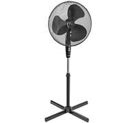 Bestron Ventilateur sur pied avec trois niveaux de vitesse, Ventilateur avec fonction oscillation à 75° & hauteur réglable jusqu'à 122 cm, Ø 45 cm, 45 Watts, ASV45Z, Couleur: noir