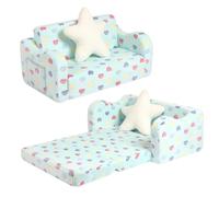BestRoyal Canapé 2 en 1 extra large pour tout-petit, canapé souple pliable avec coussin en forme d'étoile, chaise convertible en chaise longue pour filles et garçons