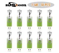 BESTRUNNER 10PCS 1 GB GO CLE USB 2.0 Mémoire Drive Flash Pliable VERT