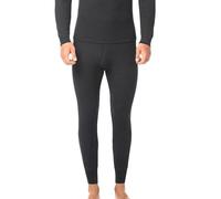 BestSale247 Caleçon thermique long pour homme avec doublure en polaire douce, sous-vêtement chaud pour l'hiver, en coton, pour le ski, Noir , M