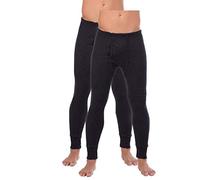 BestSale247 Lot de 2 sous-vêtements thermiques pour homme - En coton, anthracite / 2 pièces, M