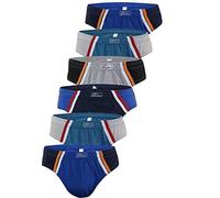 BestSale247 Lot de 3, 6, 12 slips pour hommes, sous-vêtements côtes fines en 100% coton, M