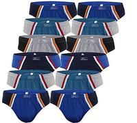 BestSale247 Lot de 3, 6, 12 slips pour hommes, sous-vêtements masculins en côtes fines, fabriqués en 100% coton, XL