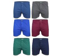 BestSale247 Lot de 6 boxers classiques pour homme, avec ouverture, sous-vêtements rétro, grandes tailles, 100 % coton, taille 5 (M) à 13 (7XL), Mérinos, 7XL