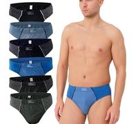 BestSale247 Lot de 6 slips pour homme - Côtes fines - Rétro - En coton - Taille M/5 à 7XL/13, Lot de 6 / mélange de couleurs 5030, XXL