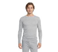BestSale247 Maillot de corps thermique à manches longues pour homme - avec doublure polaire intérieure Sous-vêtements pour le ski Coton, gris, XXL