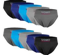 BestSale247 Uomo Lot de 10 slips en microfibre sans couture pour homme Sous-vêtements de sport rétro, Lot de 10 / mélange de couleurs 9952, XL-XXL