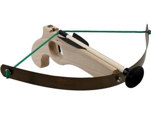 BestSaller 12129 Arbalète en bois avec arche en acier et 3 boulons Naturel Petit modèle