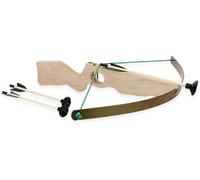BestSaller 1214 Arbalète en bois avec archet en acier et 3 flèches Naturel 53 x 55 cm