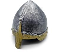 BestSaller 1428 Casque de chevalier pour enfant Argenté/doré en plastique