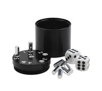 BestSaller 3003 « Super Six » en Aluminium « Édition spéciale », 36 bâtons de Jeu et 2 dés, Noir (1 pièce)