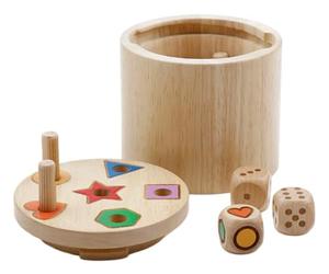 BestSaller 3020 Super Six Grossiste Top avec Symboles et Chiffres en Dessous, 10 x 10 cm, Naturel, Ø 10 cm