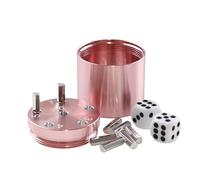 BestSaller Bestsaller3006 Aluminium Super Six dés de Jeu, Or Rose
