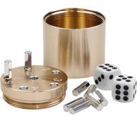 Bestsaller3002 Aluminium Super Six Dés De Jeu,Doré