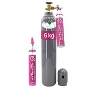 Bestschweissen.de Kit adaptateur de transvasement pour SodaStream avec bouteille de CO2 (3,7 kg/5 kg/7,5 kg) avec tube montant et cylindre de CO2 Rosa Quick Connect de rechange, compatible avec Duo