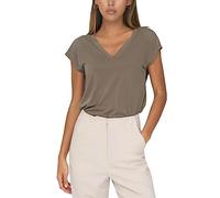 Bestseller A/S Onlfree S/S Modal Col en V Top JRS Noos T-Shirt, Walnut, M Femme