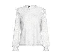 Bestseller A/S PCOLLINE LS Lace Top Noos BC Débardeur, Cloud Dancer, S Femme