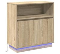 Bestseller Buffet/Commode/Sidebord - CLOUD - avec LED - Chêne Sonoma 71x34,5x75 cm Bois reconstitué FR1027