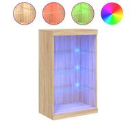 Bestseller Buffet/Commode/Sidebord - CLOUD - avec lumières LED - chêne sonoma 60,5x37x100 cm FR857