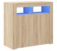 Bestseller Buffet/Commode/Sidebord - CLOUD - avec lumières LED - chêne sonoma 80x35x75 cm FR33