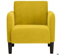Bestseller Chaise simple - BURKE - Fauteuil salon - avec accoudoirs - jaune 54 cm velours FF4910