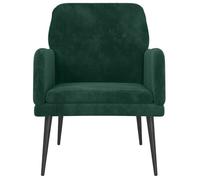 Bestseller Chaise simple - BURKE - Fauteuil salon - Vert foncé 62x79x79 cm Velours FF4821