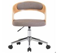 Bestseller Siège pivotant - COCO - Chaise de bureau pivotante - Taupe Bois courbé et tissu - Taille:48x53x(66 5-74 5)cm C4356028896