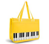 BestSounds Sac de piano, sac fourre-tout étanche avec fermeture éclair pour livre de musique, accessoires de piano pour femme, cadeaux pour musiciens, jaune, 14.96 pulgadas x 4.7 pulgadas x 11