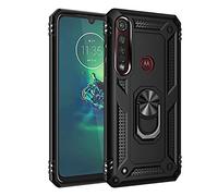 BestST Coque pour Motorola Moto One Macro, étui Protection TPU Souple Durable avec Support de 360° Rotation Anneau [Support de Voiture magnétique] [Protection Antichoc] Armor Box,