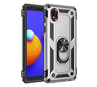 BestST Coque pour Samsung Galaxy A01 Core/M01 Core + 9D Verre trempé, Silicone Souple et PC Dur Coque [Slim Armor] Protection Résistante, Anti-Choc, Anti-Rayure, Etui Housse avec Support Kickstand