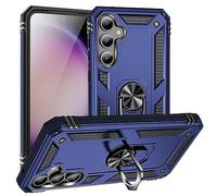 BestST Coque pour Samsung Galaxy S23 FE, Étui de Protection Slim Soft TPU + PC,Heavy Duty Dual Layer Protective Housse avec Support de Bague en métal, Bleu