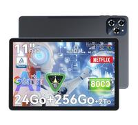 BESTTAB W90 Android 15 Tablette Tactile 11 Pouces - 24Go RAM+256Go ROM(2To TF), Octo-Core T615, 8000 mAh/18 W, 16 MP+8 MP, Tablette avec Carte SIM, Gemini AI, Widevine L1, TÜV, Face ID, GPS
