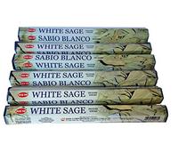 Bestthing Hem Lot de 120 bâtons d'encens en vrac - 6 x 20 bâtonnets - Sauge blanche