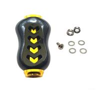 Besttoolifes 1pc Or Fibre de Carbone Moulinet de Pêche Poignée Bouton pour Daiwa Metanium et Alphas Series - Poignée ergonomique en forme de gourde avec doublure en alliage d'aluminium, 36,1 x 21,2 mm