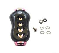 Besttoolifes 1pc Rose Fibre de Carbone Moulinet de Pêche Poignée Bouton pour Daiwa Metanium et Alphas Series - Poignée ergonomique en forme de gourde avec doublure en alliage d'aluminium, 36,1 x 21,2