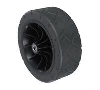 Besttoolifes 20x7,5 cm Roue utilitaire de remplacement en PU de 8 pouces pour chariot de camping, chariot de courses, chariot de plage, roue silencieuse, pneu large, caoutchouc dur noir, capacité de