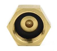 Besttoolifes Adaptateur de bouteille de climatisation R134a en laiton femelle de 1,6 cm vers raccord mâle SAE de 6,35 mm, connecteur de réfrigérant AC de voiture pour systèmes R407/R404/R422, facile