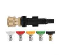Besttoolifes Adaptateur de lance à mousse haute pression avec buse à connexion rapide de 6,35 mm pour Lavor, PHD, pour nettoyeur haute pression VAX et Hammer Sterwins