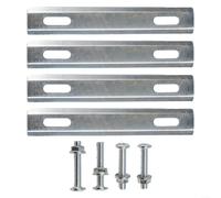 Besttoolifes Adaptateur de panier de vélo en acier, support arrière pour vélos électriques, VTT, scooters, vélos pliants, facile à installer, finition noire ou argentée (argent)