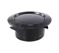 Besttoolifes Aérateur d'échappement rond en ABS, sortie d'air circulaire, noir, tailles 100 mm, 125 mm, 150 mm, 200 mm, couvercle de ventilateur extracteur de cuisine et salle de bain, installation