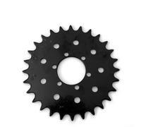 Besttoolifes Aluminium pour pignon de vélo électrique, plateau usiné pour chaînes 1/2 x 1/8, engrenage moteur léger avec vis de fixation, finition noire ou argentée (25T)