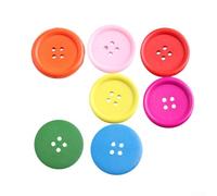 Besttoolifes Assortiment de boutons ronds en bois pour couture, 4 trous, pour scrapbooking, décoration, loisirs créatifs, loisirs créatifs (12 mm)