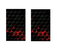Besttoolifes Autocollants imperméables pour pilier de voiture en nid d'abeille - 50 cm x 25 cm - Matériau PET - Décoration à faire soi-même (B)