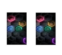 Besttoolifes Autocollants imperméables pour pilier de voiture en nid d'abeille - 50 cm x 25 cm - Matériau PET - Film de décoration à faire soi-même (E)