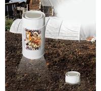 Besttoolifes Bac à compostage pour petits jardins, construction robuste en PVC avec couvercle sécurisé, design compact de 110 mm, idéal pour le compostage domestique et l'éducation